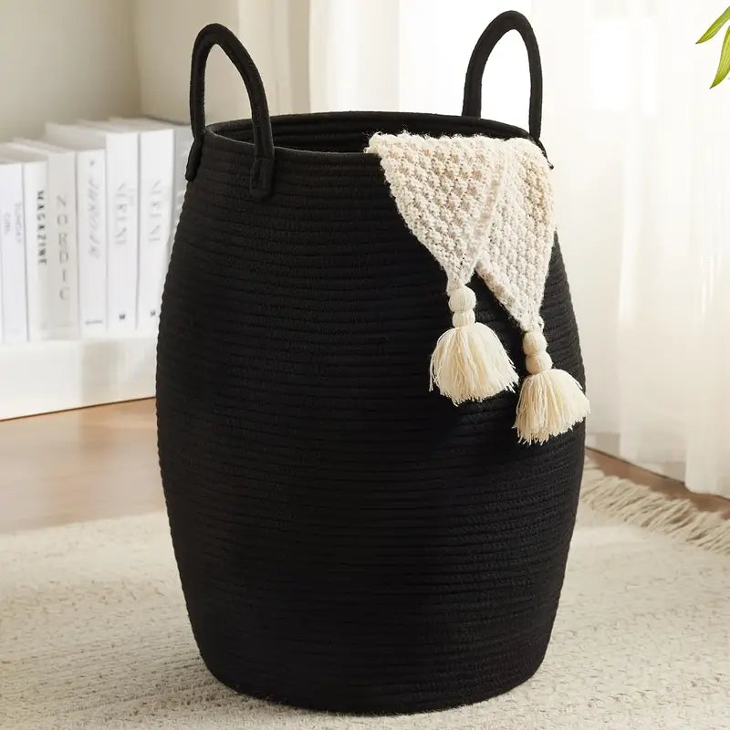 NookLush Boho Woven Laundry Hamper