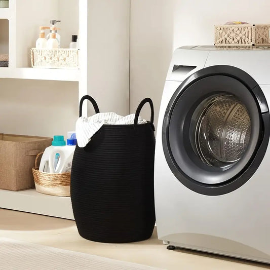 NookLush Boho Woven Laundry Hamper