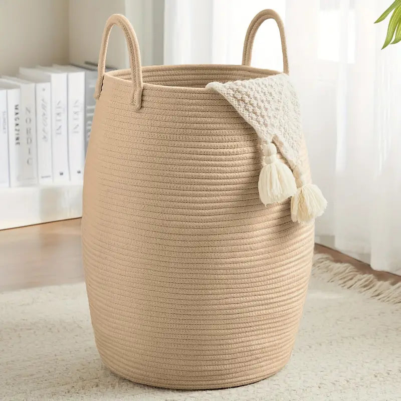 NookLush Boho Woven Laundry Hamper